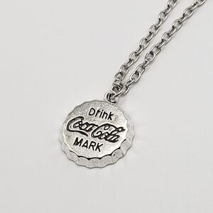 Brand New Silver Coca-Cola Necklace